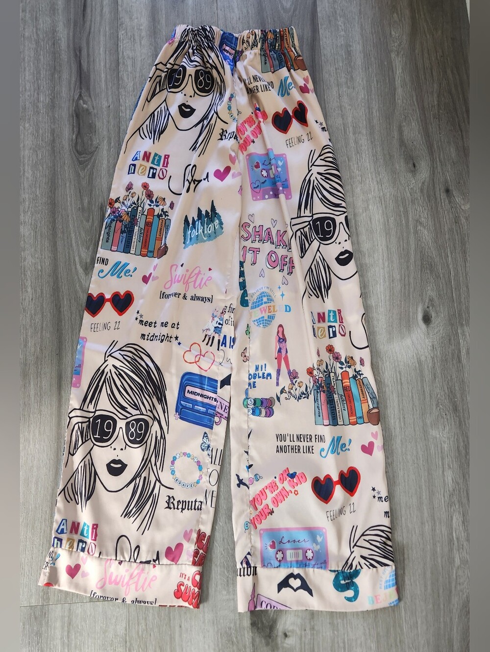 Taylor swift eras Graphic Print Satin Pajama Pants #swifty #1989 Album Pjs